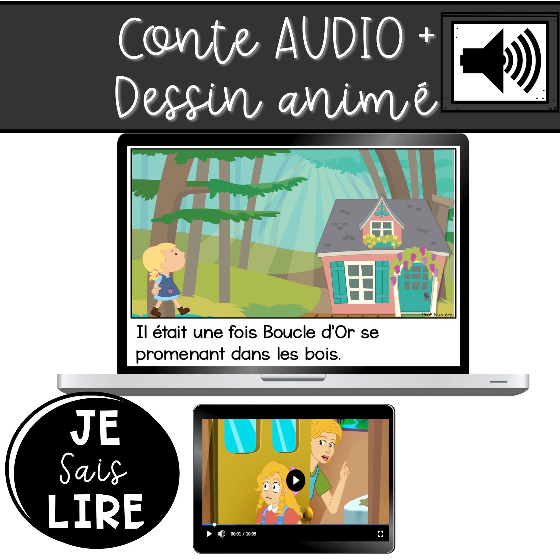 Conte - Boucle d'Or - BOOM CARDS - TNI - PDF - Je sais lire - Prof Numéric
