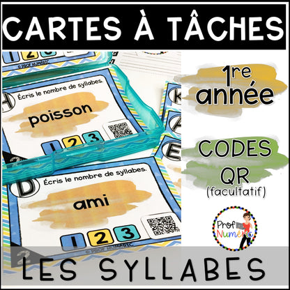 Cartes à Tâches (avec/sans codes QR)- GRAMMAIRE - 1re année