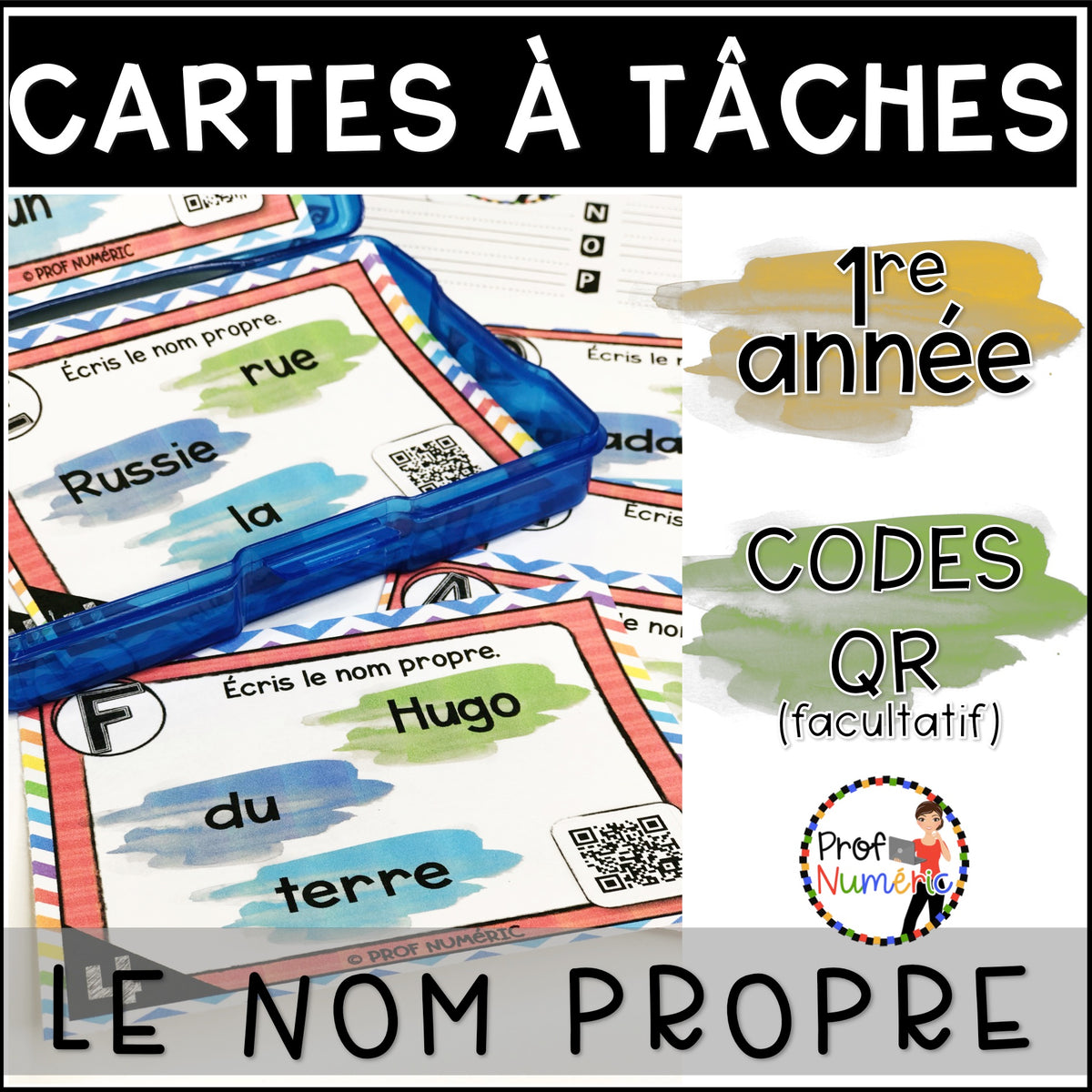 Cartes à Tâches (avec/sans codes QR)- GRAMMAIRE - 1re année