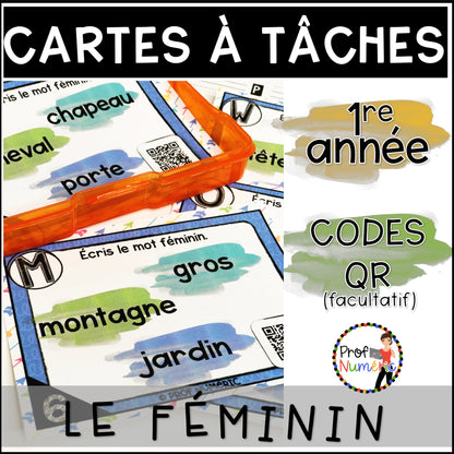 Cartes à Tâches (avec/sans codes QR)- GRAMMAIRE - 1re année