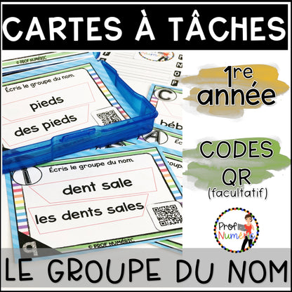 Cartes à Tâches (avec/sans codes QR)- GRAMMAIRE - 1re année
