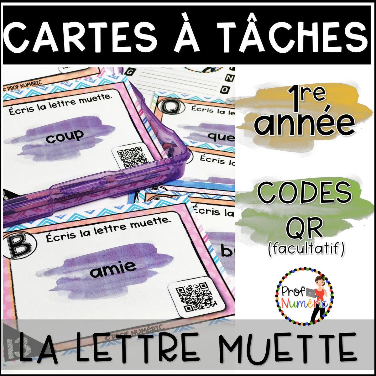 Cartes à Tâches (avec/sans codes QR)- GRAMMAIRE - 1re année