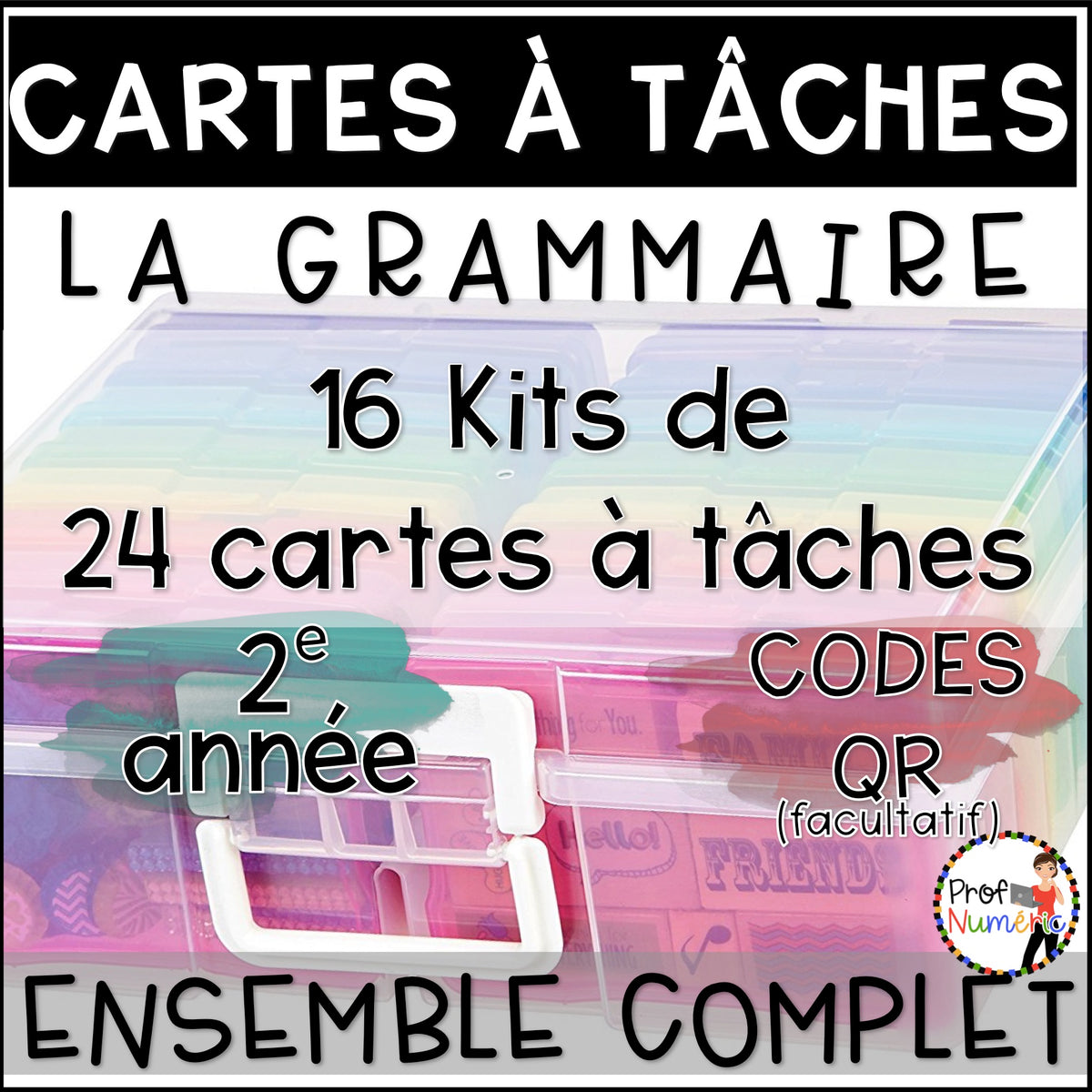 Cartes à Tâches (avec/sans codes QR)- GRAMMAIRE - 2e année