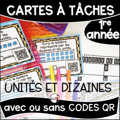 Cartes à Tâches (avec/sans codes QR)- MATHS - 1re année