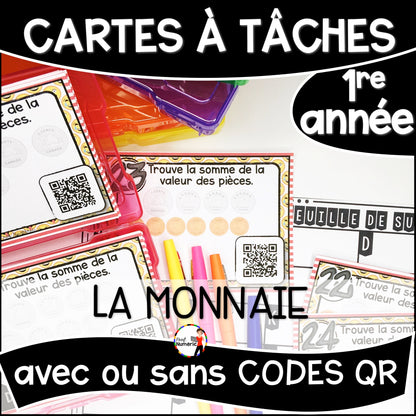 Cartes à Tâches (avec/sans codes QR)- MATHS - 1re année