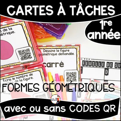 Cartes à Tâches (avec/sans codes QR)- MATHS - 1re année