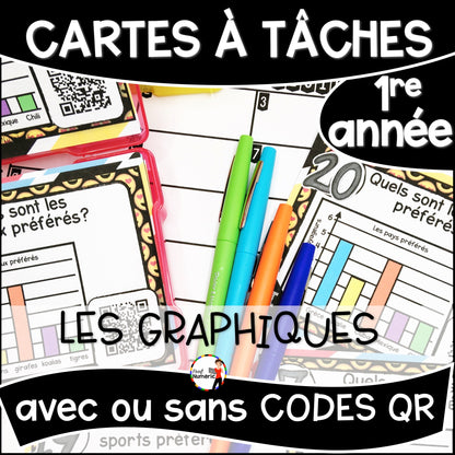 Cartes à Tâches (avec/sans codes QR)- MATHS - 1re année