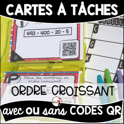 Cartes à Tâches (avec/sans codes QR)- MATHS - 2e année