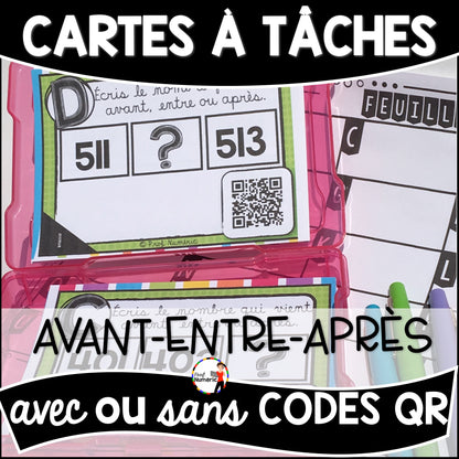 Cartes à Tâches (avec/sans codes QR)- MATHS - 2e année