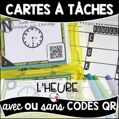 Cartes à Tâches (avec/sans codes QR)- MATHS - 2e année