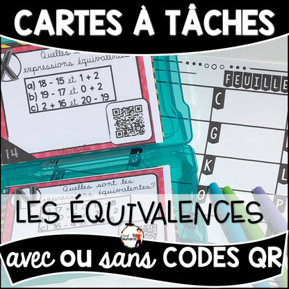 Cartes à Tâches (avec/sans codes QR)- MATHS - 2e année