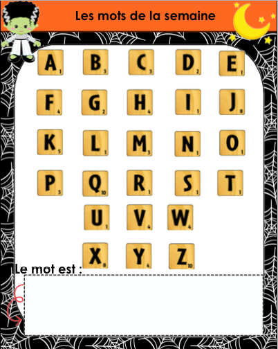 Calendrier interactif TNI - OCTOBRE - 1er cycle