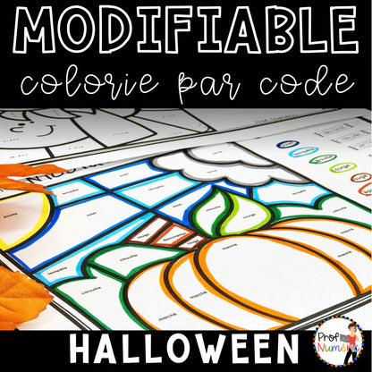 Colorie par code MODIFIABLE/ ENSEMBLE COMPLET