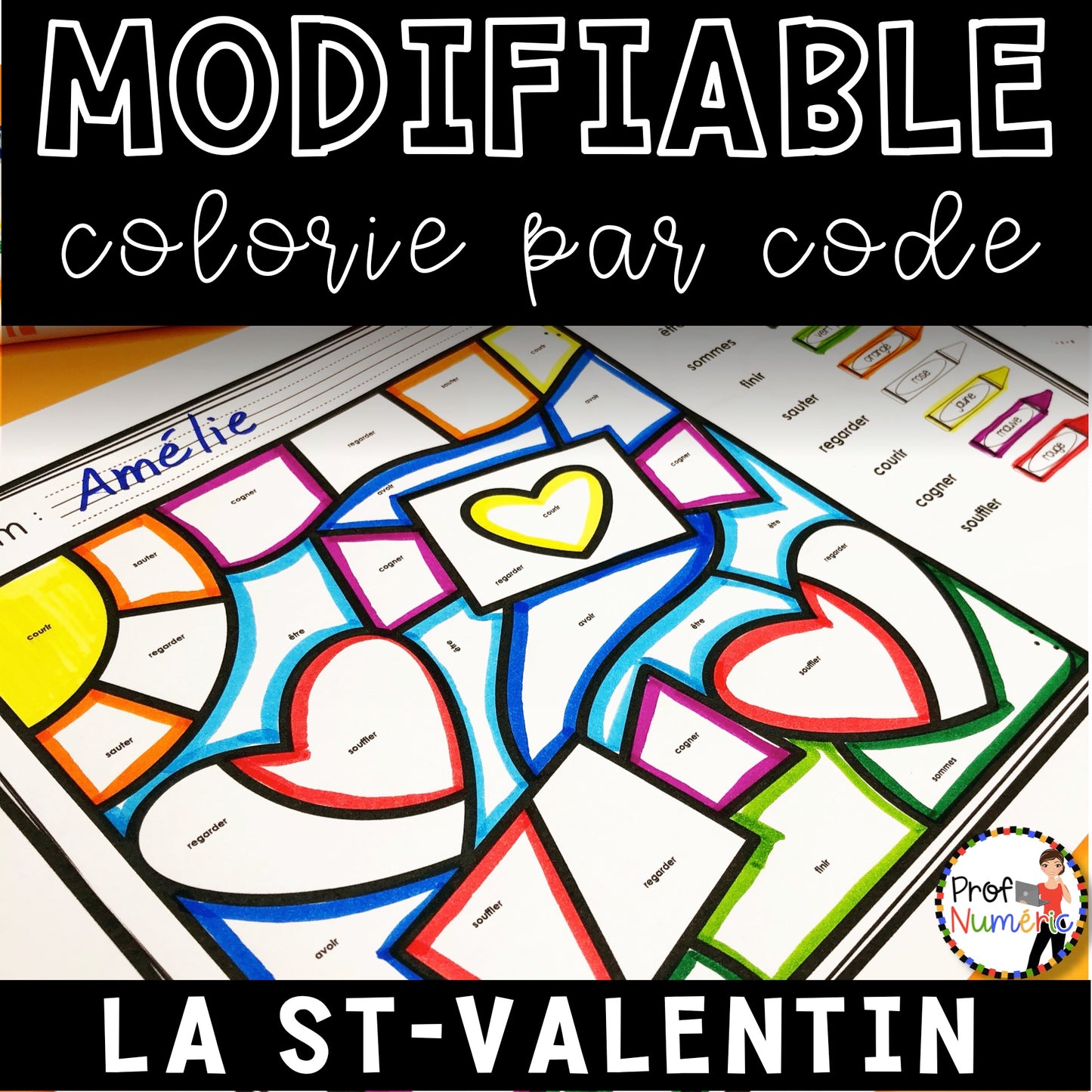 Colorie par code MODIFIABLE/ ENSEMBLE COMPLET
