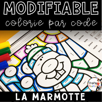 Colorie par code MODIFIABLE/ ENSEMBLE COMPLET