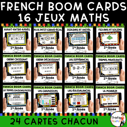 Cartes à Tâches (avec/sans codes QR)- MATHS - 1re année