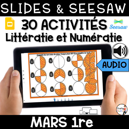 Google Slides - 30 Activités - MARS - 1re année