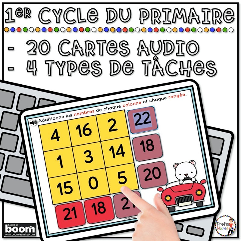 800 BOOM CARDS MATHS - 4 tâches par deck - 1re