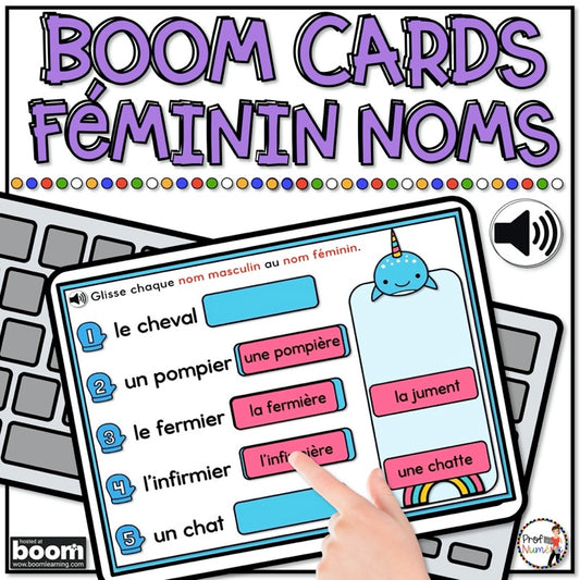 800 BOOM CARDS GRAMMAIRE - 4 tâches par deck - 2e
