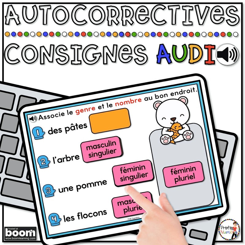 800 BOOM CARDS GRAMMAIRE - 4 tâches par deck - 1re