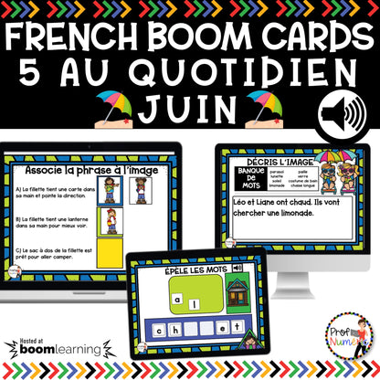 Jeu TNI et Boom Cards - JUIN - Jouer avec les mots - Prof Numéric