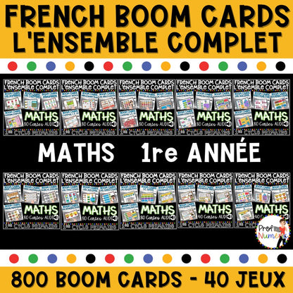 800 BOOM CARDS MATHS - 4 tâches par deck - 1re