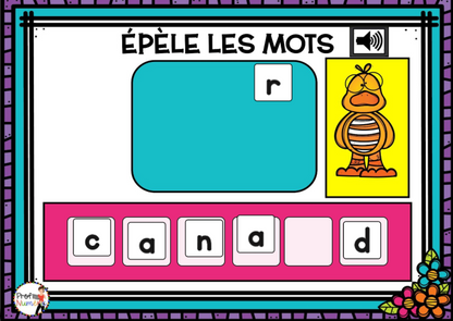 Jeu TNI et Boom Cards - AVRIL - Jouer avec les mots - Prof Numéric