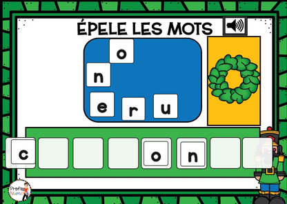 Jeu TNI et Boom Cards - DÉCEMBRE - Jouer avec les mots - Prof Numéric
