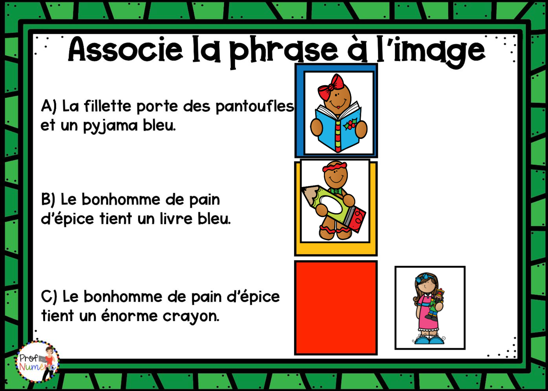 Jeu TNI et Boom Cards - DÉCEMBRE - Jouer avec les mots - Prof Numéric