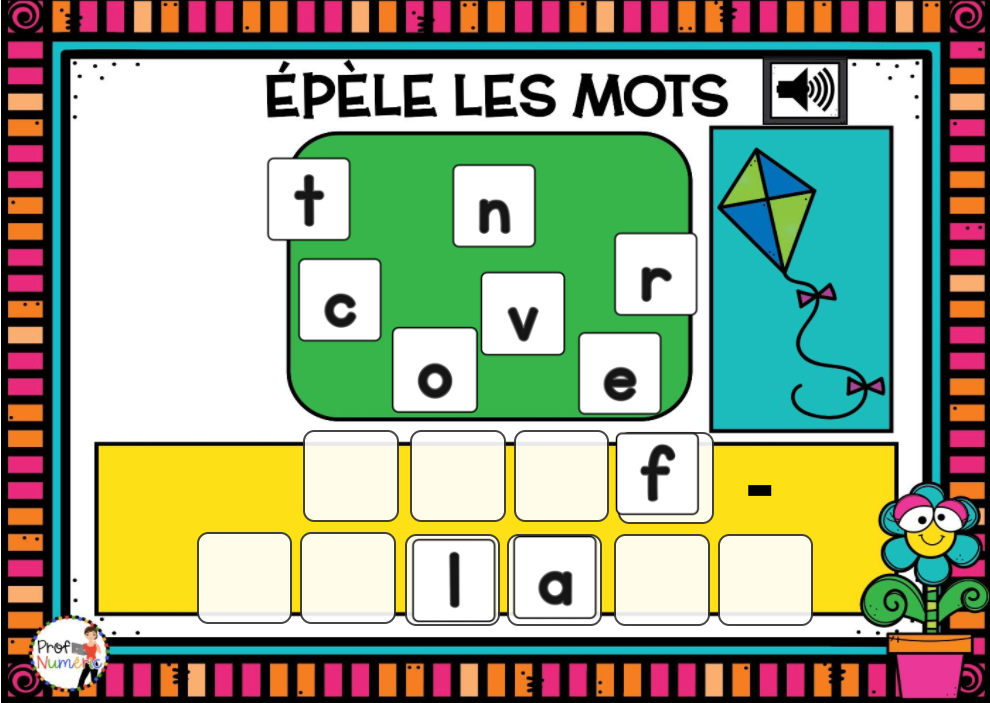 Jeu TNI et Boom Cards - MAI - Jouer avec les mots - Prof Numéric