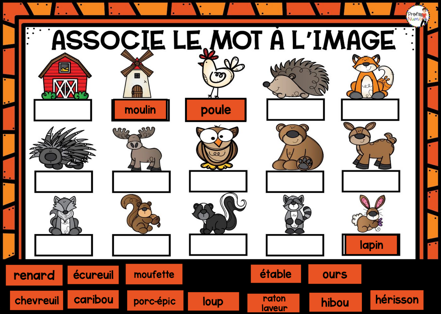 Jeu TNI et Boom Cards - NOVEMBRE - Jouer avec les mots - Prof Numéric