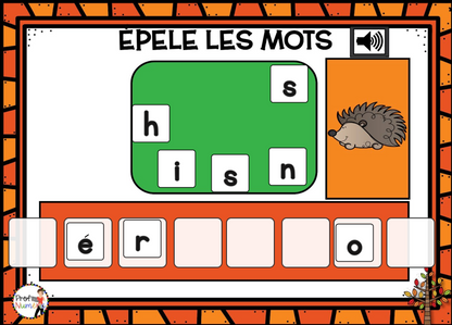 Jeu TNI et Boom Cards - NOVEMBRE - Jouer avec les mots - Prof Numéric