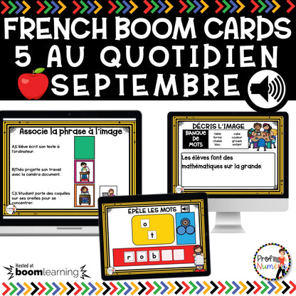 Jeu TNI et Boom Cards - SEPTEMBRE - Jouer avec les mots - Prof Numéric