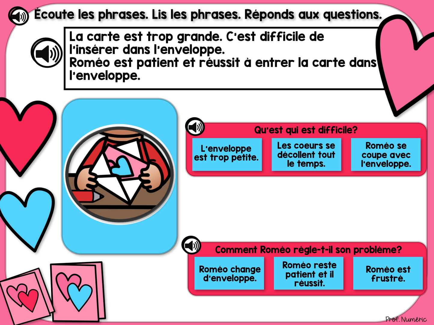 BOOM CARDS - Histoires AUDIO + Questions de compréhension - Prof Numéric