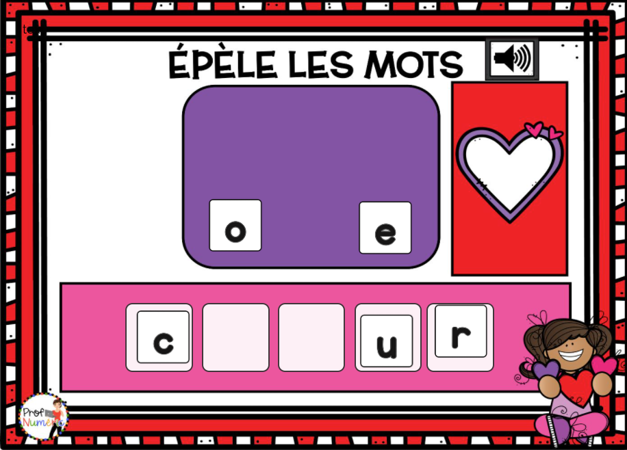 Jeu TNI et Boom Cards - FÉVRIER - Jouer avec les mots - Prof Numéric