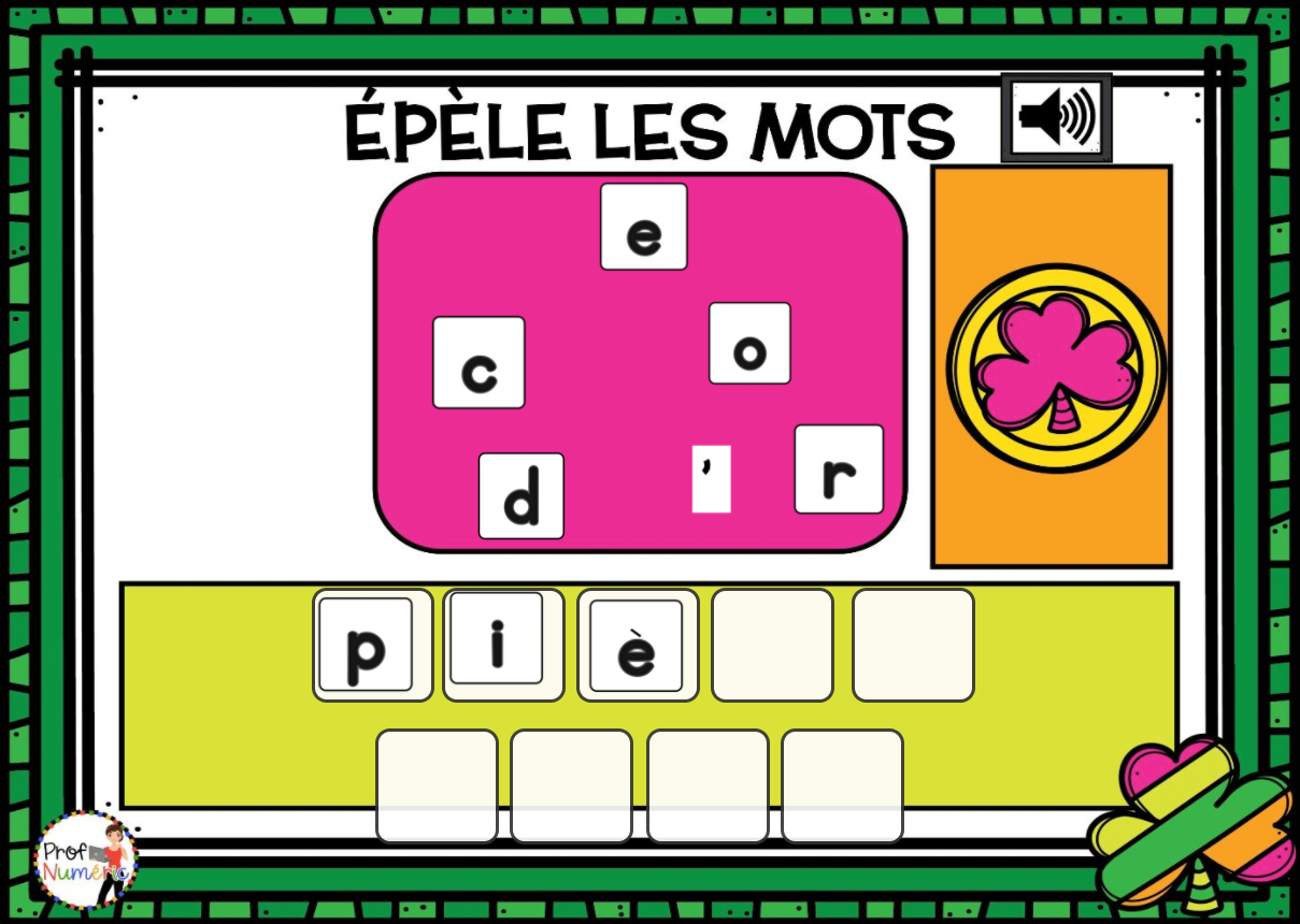 Jeu TNI et Boom Cards - MARS - Jouer avec les mots - Prof Numéric