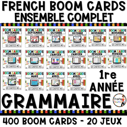 400 BOOM CARDS GRAMMAIRE - 1re