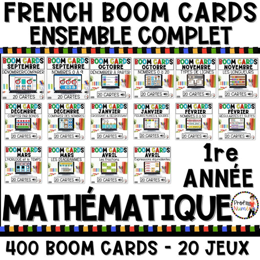400 BOOM CARDS MATHS - 1re
