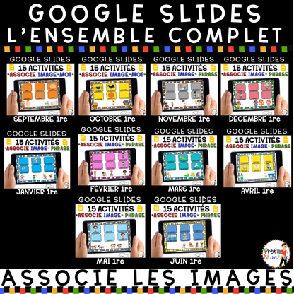 Google Slides - Associe l'image à la phrase - ENSEMBLE COMPLET