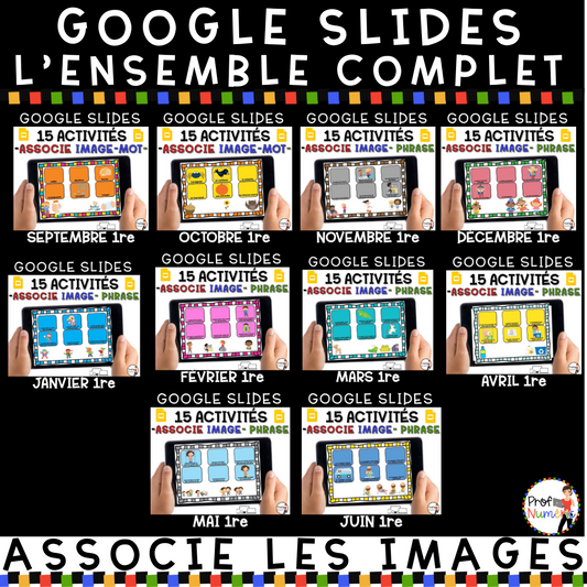 Google Slides - Associe l'image à la phrase - ENSEMBLE COMPLET