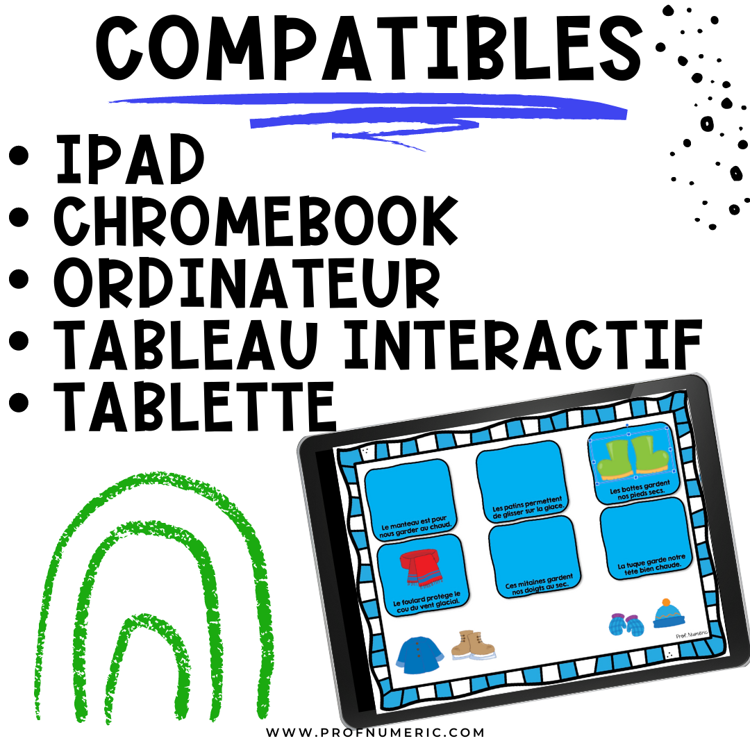 Google Slides - Associe l'image à la phrase - ENSEMBLE COMPLET