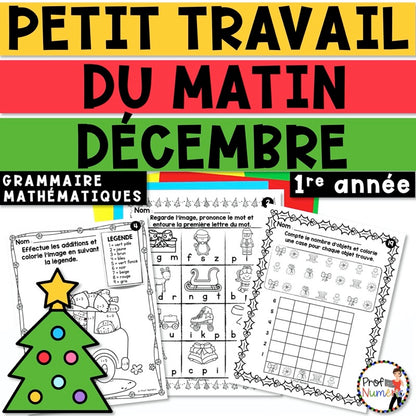 Petit Travail Du Matin - ENSEMBLE COMPLET - 1re année - Prof Numéric