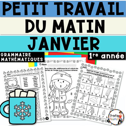 Petit Travail du Matin 1re année - JANVIER - Prof Numéric