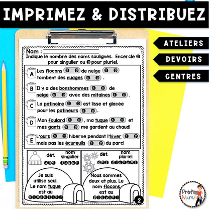Petit Travail Du Matin - JANVIER - 2e année