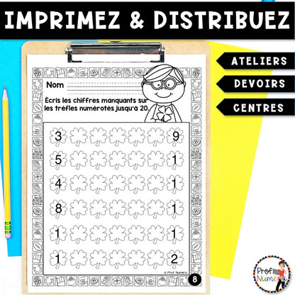 Petit Travail du Matin 1re année - MARS - Prof Numéric