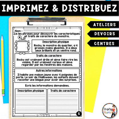 Petit Travail Du Matin - OCTOBRE - 2e année