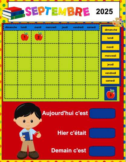 Calendriers interactifs TNI - ENSEMBLE COMPLET