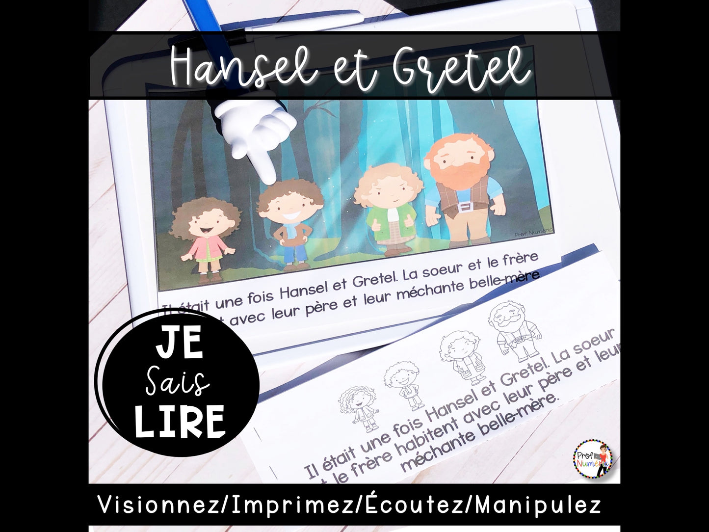 Conte - Hansel et Gretel - BOOM CARDS - TNI - PDF - Je sais lire - Prof Numéric