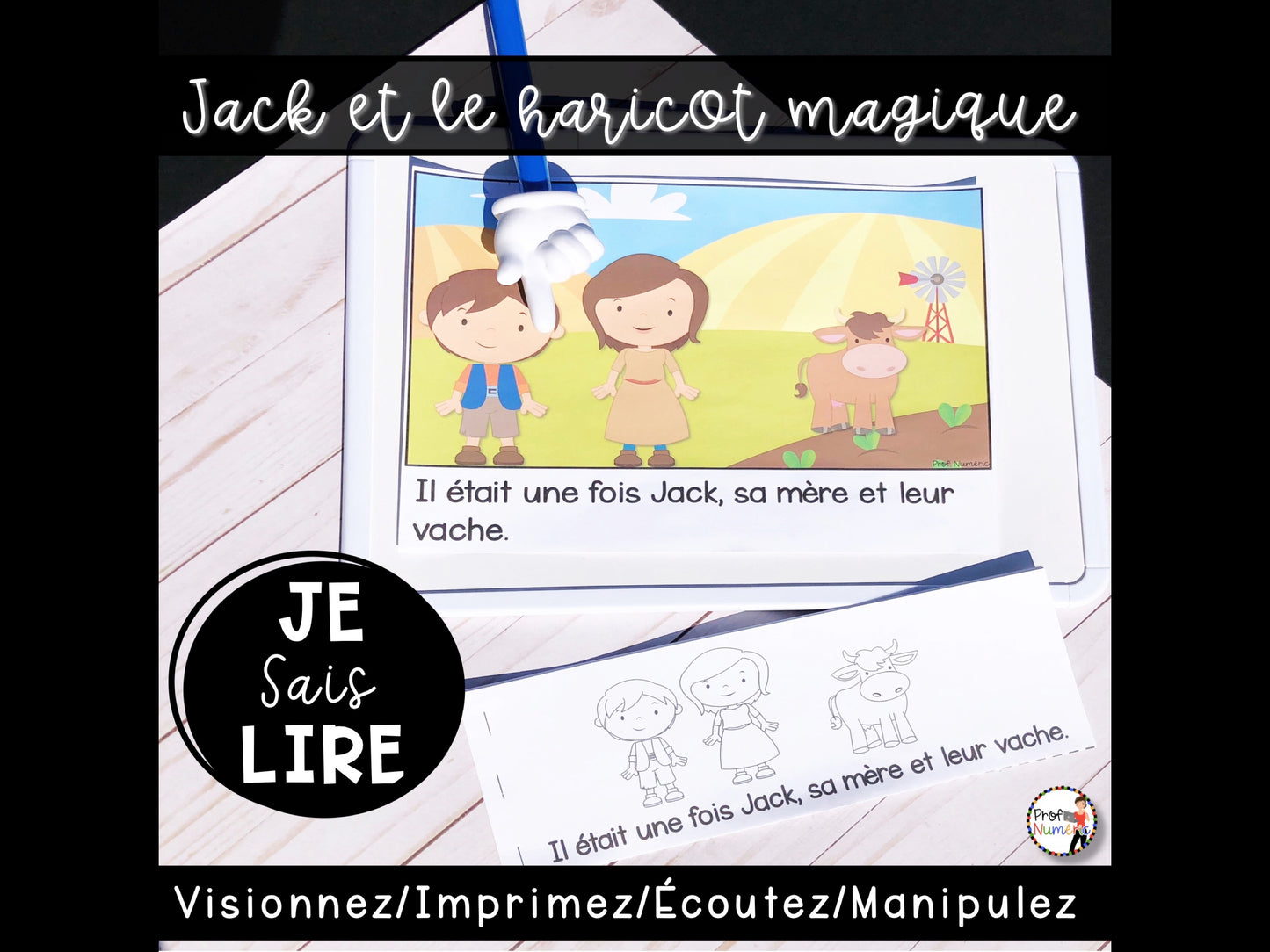 Conte - Jack et le Haricot magique - BOOM CARDS - TNI - PDF - Je sais lire - Prof Numéric