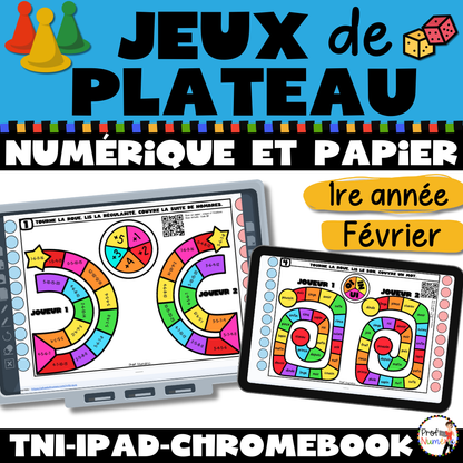 50 Jeux de plateau TNI - ENSEMBLE COMPLET - 1re - Prof Numéric